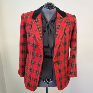 Sag Harbor Red Plaid Blazer